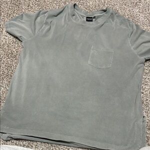 Mono B Gray Short Sleeve Tee Casual Comfort